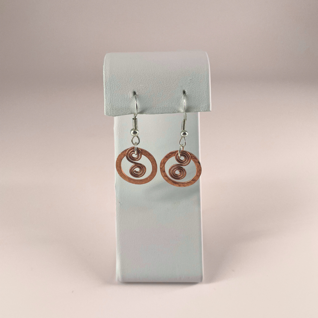 Copper Halo Wire Earrings