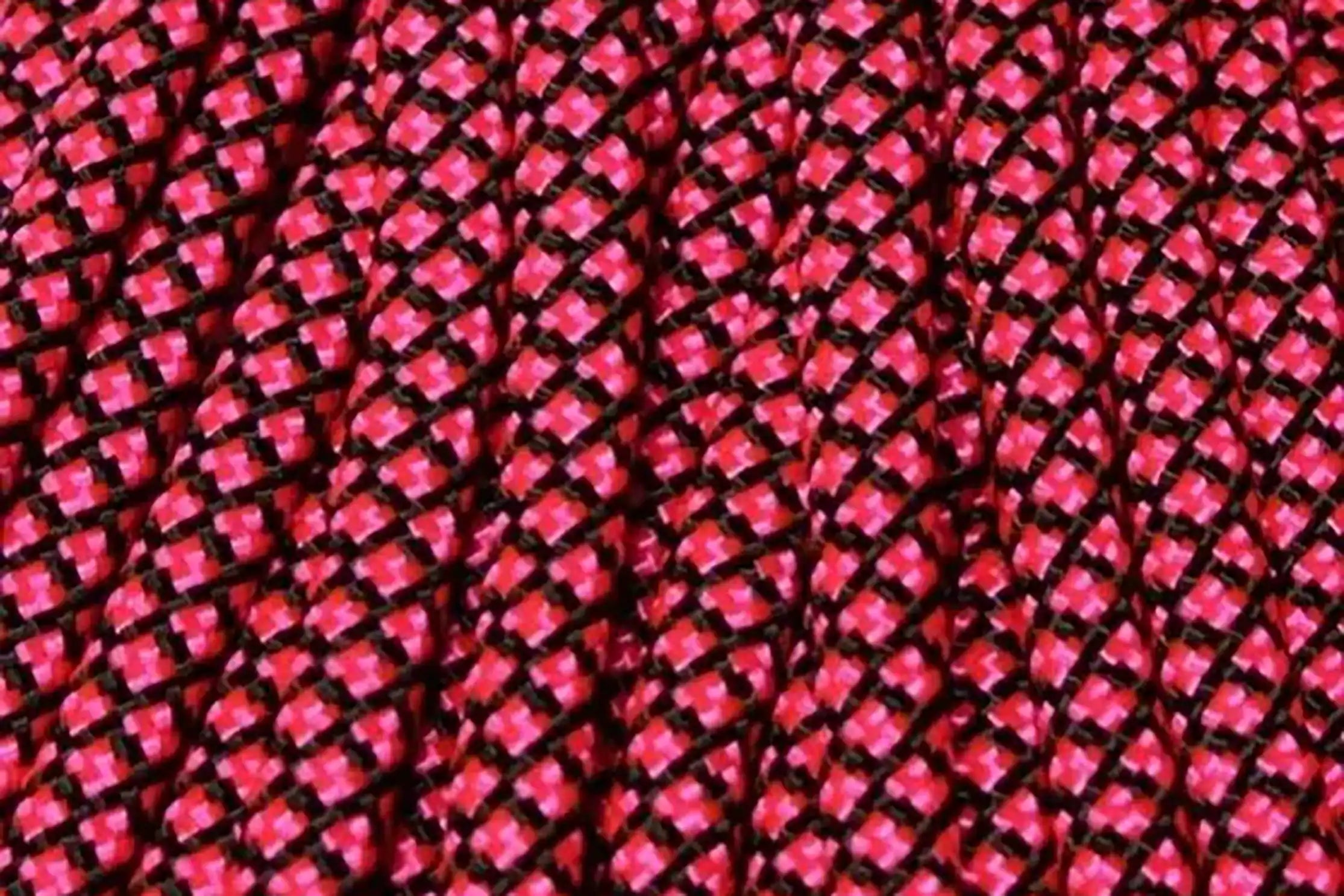 Black with Neon Pink Diamonds Paracord Bracelet