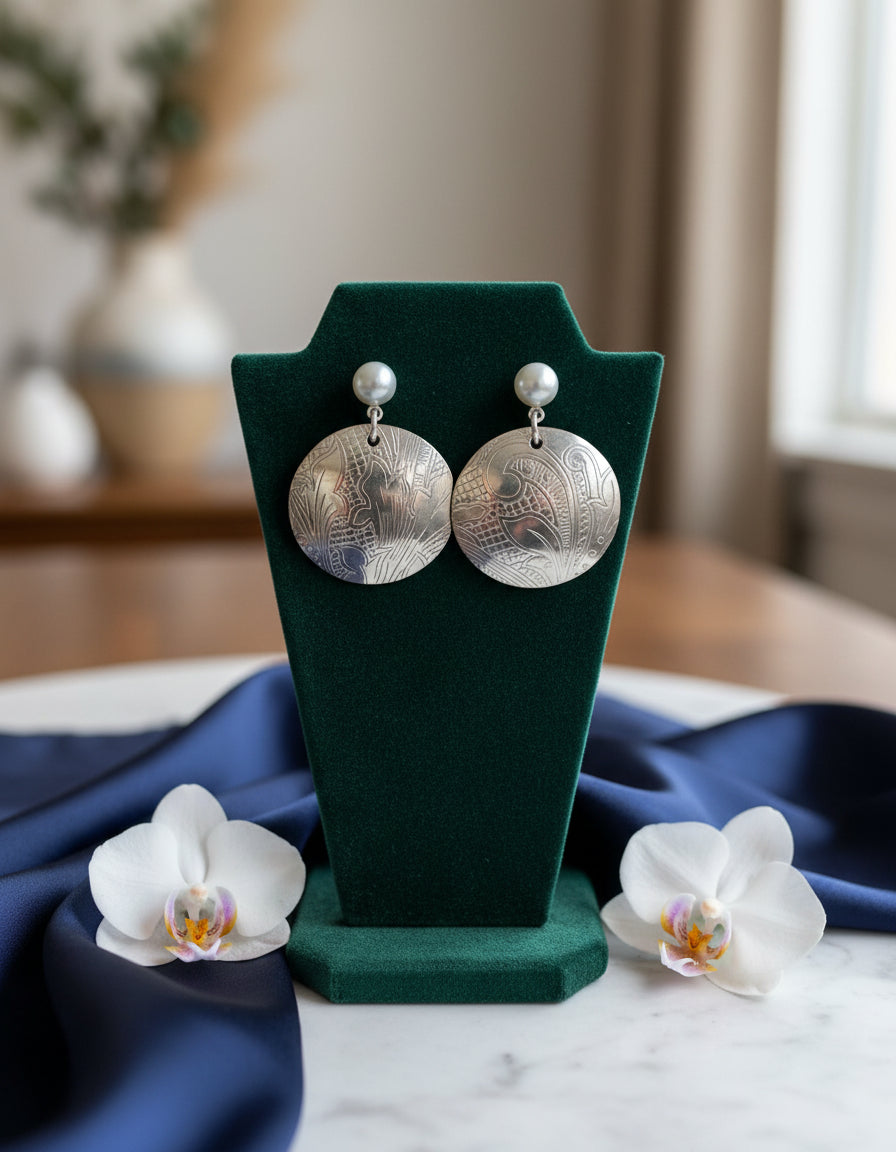 Engraved Elegance Earrings