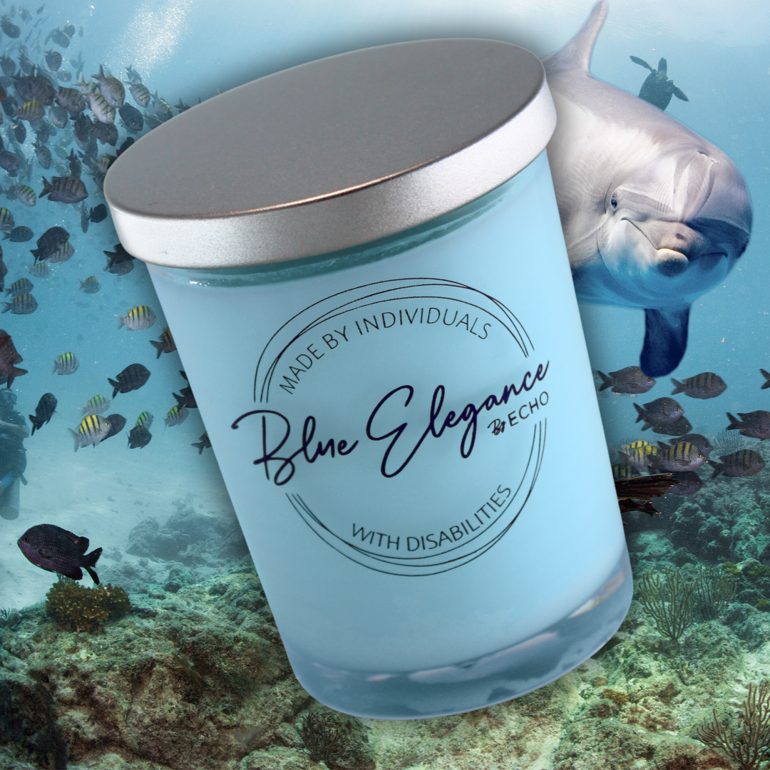 Blue Dolphin Candle