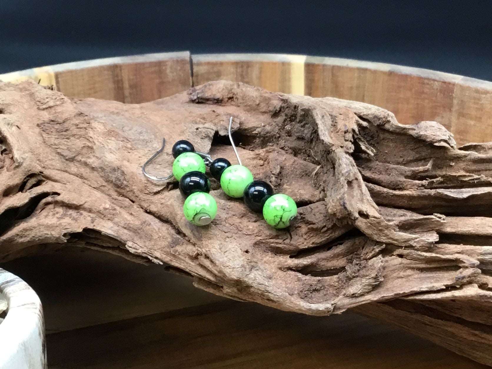 Black and Green Dangles