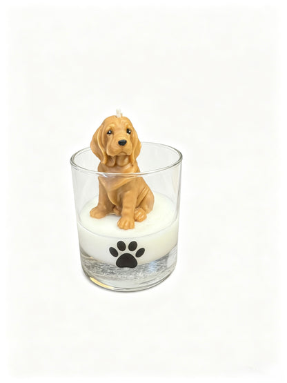 Hand-Molded Dog Candle
