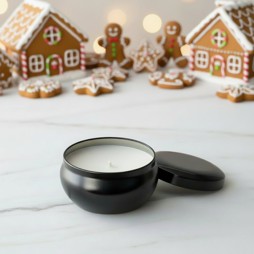 Frosted Gingerbread Candle