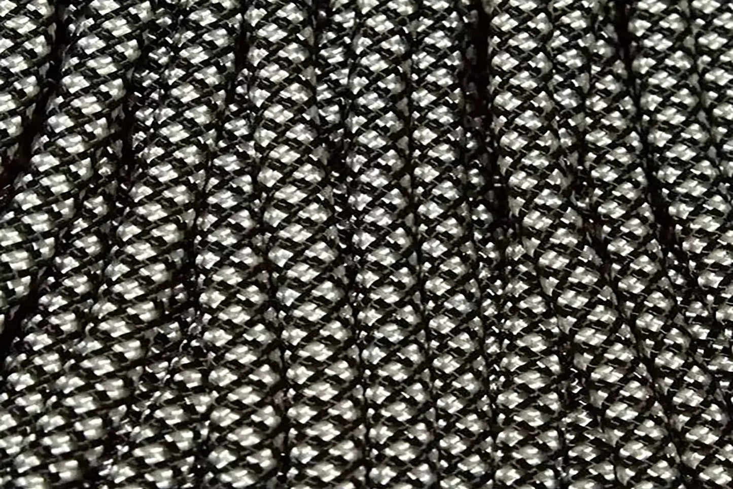 Black with Silver Diamonds Paracord Bracelet