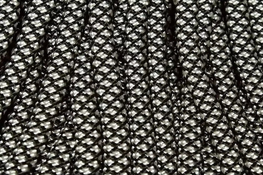 Black with Silver Diamonds Paracord Bracelet