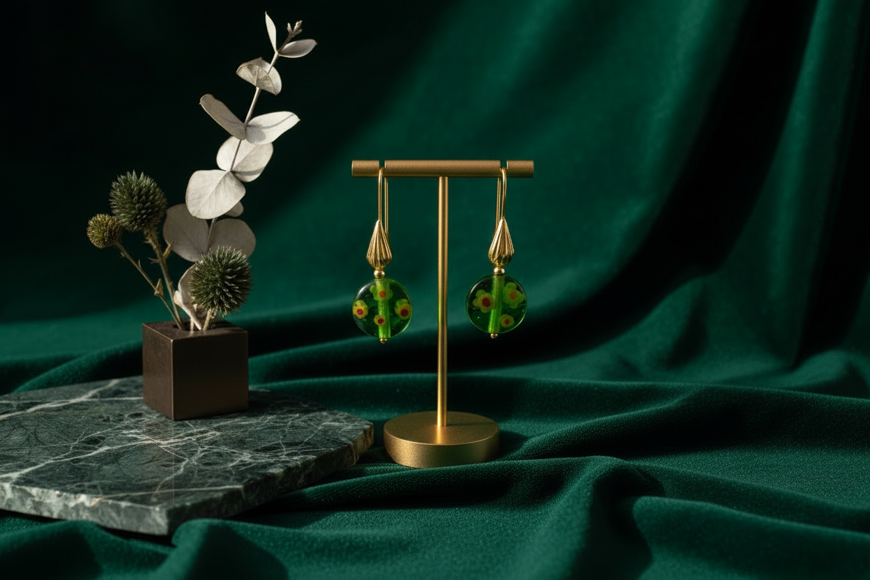 Green Earrings
