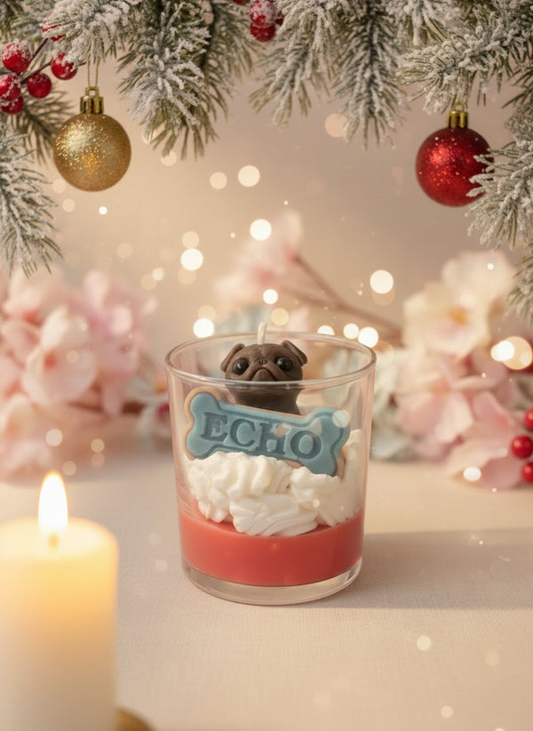 Hand-Molded Dog Candle
