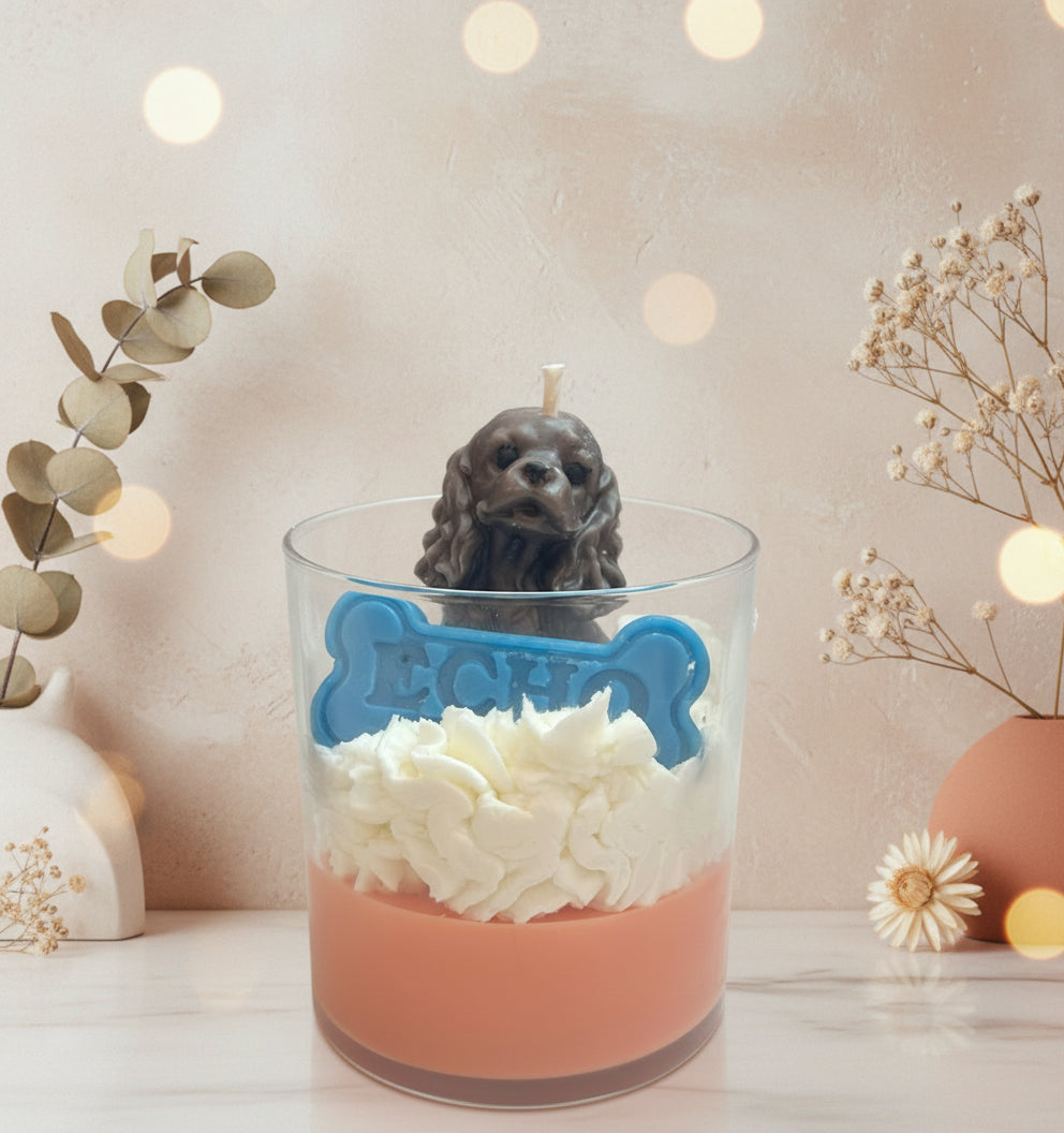 Hand-Molded Dog Candle