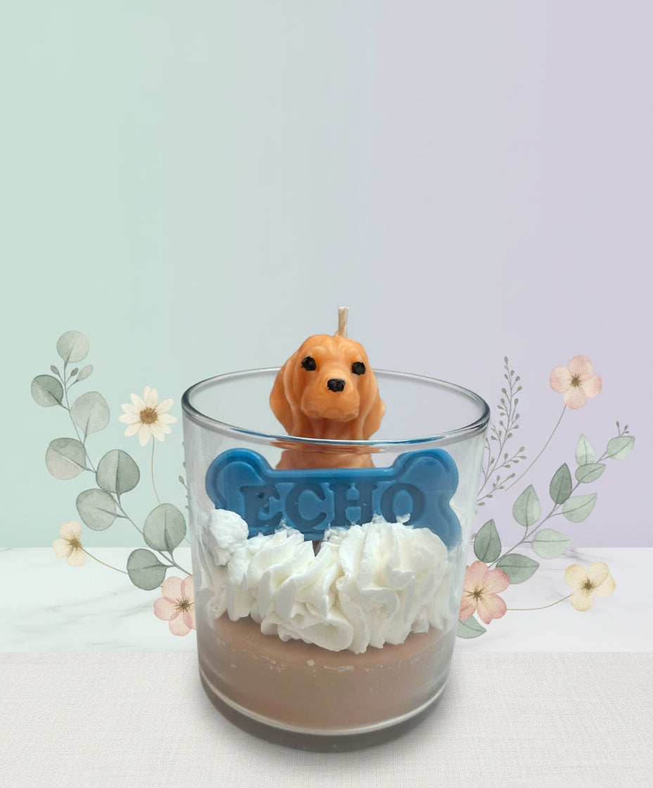 Hand-Molded Dog Candle