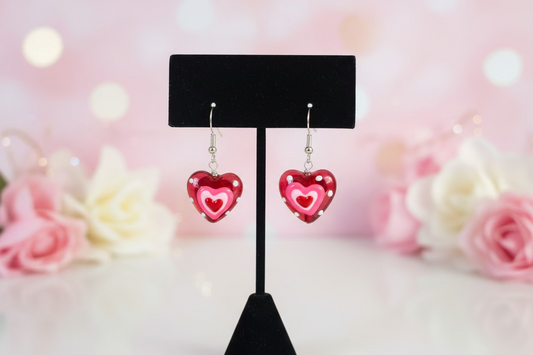 Heart in Glass Earrings