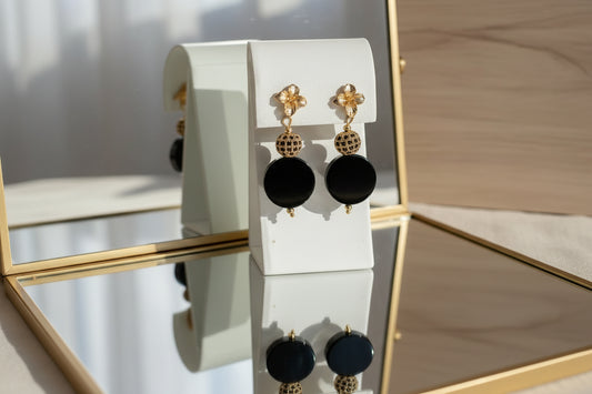 Onyx Bloom Earrings