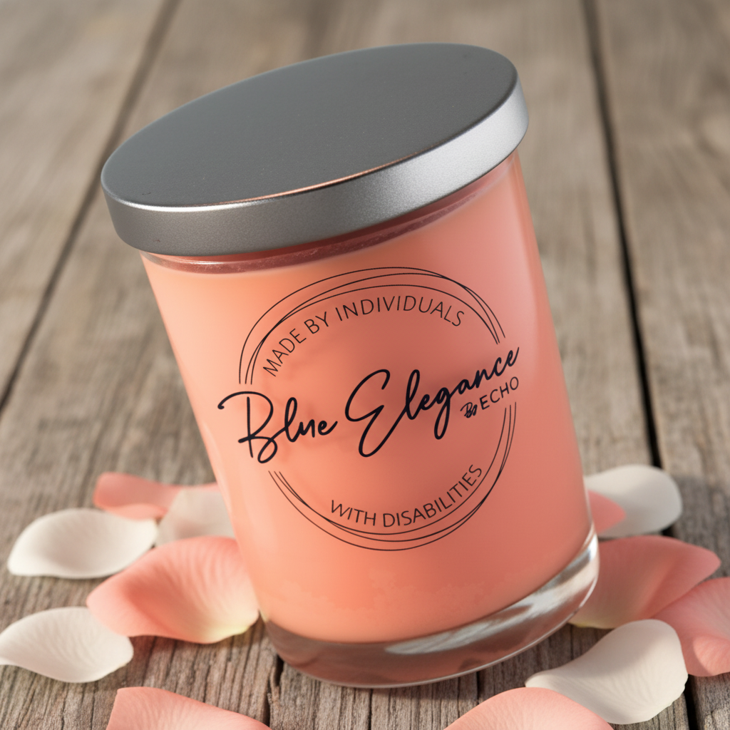 Coral Candle - Rustic Wood