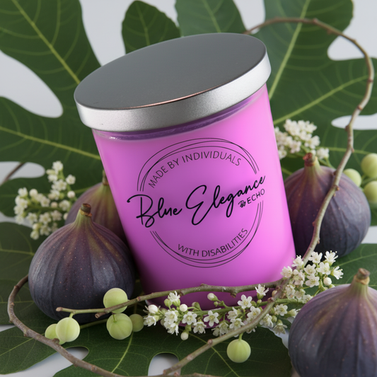 Fig and Flora Candle - Styled Background