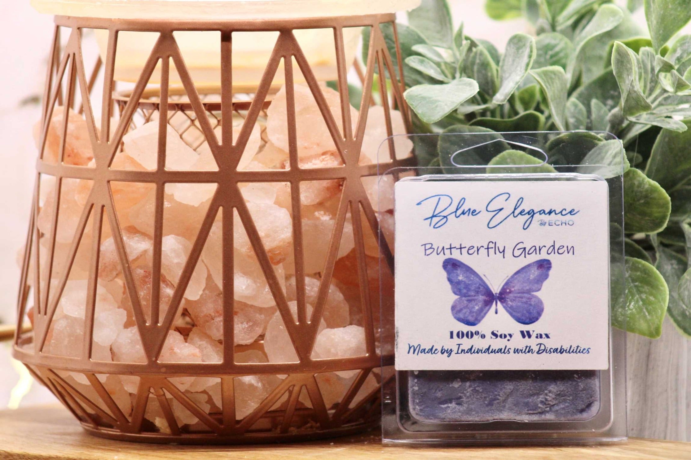 Scented Soy Wax Candles, butterfly garden candle, purple butterflies candle